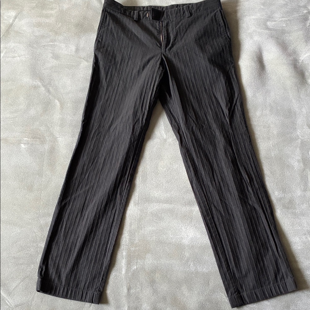 Hugo Boss Charcoal Striped Dress Pants